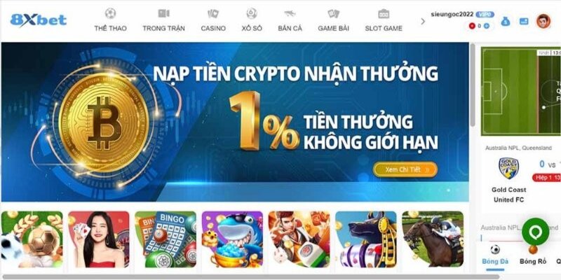 Nhà cái 8XBET với nhiều chương trình khuyến mãi