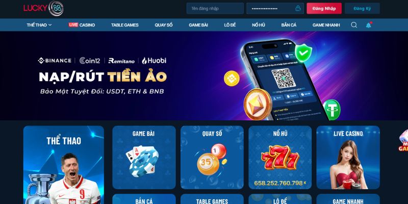 Lucky88 – Trang đá gà trực tiếp casino xanh chín hàng đầu